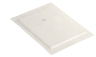 RECEVEUR RESINE HD 120X90X2,2CM BLANC GRILLE INOX SS BONDE RECEVEUR RESINE HD 120X90X2,2CM BLANC GRILLE INOX SS BONDE